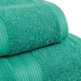 Amazon Basics hand towels teal 26x16 inches for quick-dry routines.