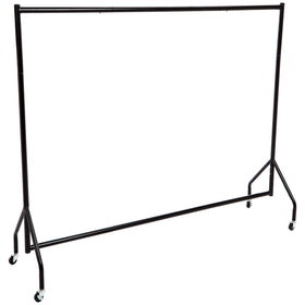 Amazon Basics heavy-duty rolling garment rack assembled for durable clothing display