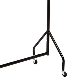 In-use setup displaying clothing and outfits on the rack.