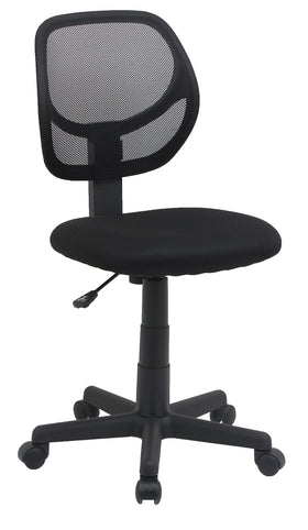 Amazon Basics low back office chair with mesh back promotes airflow for comfortable long sessions.