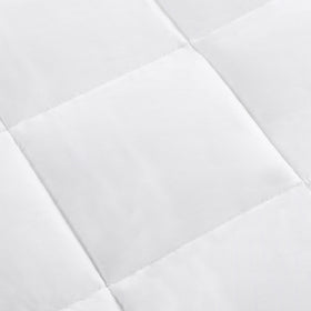 Amazon Basics machine-washable duvet insert with cold wash and low heat drying.