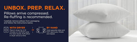 Amazon Basics pillow is machine washable for easy cleaning.
