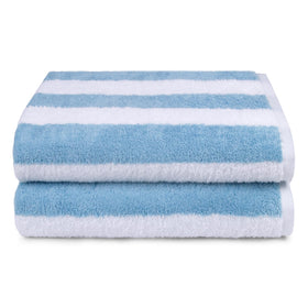 Amazon Basics machine-washable towel, sky blue, easy care for busy households.