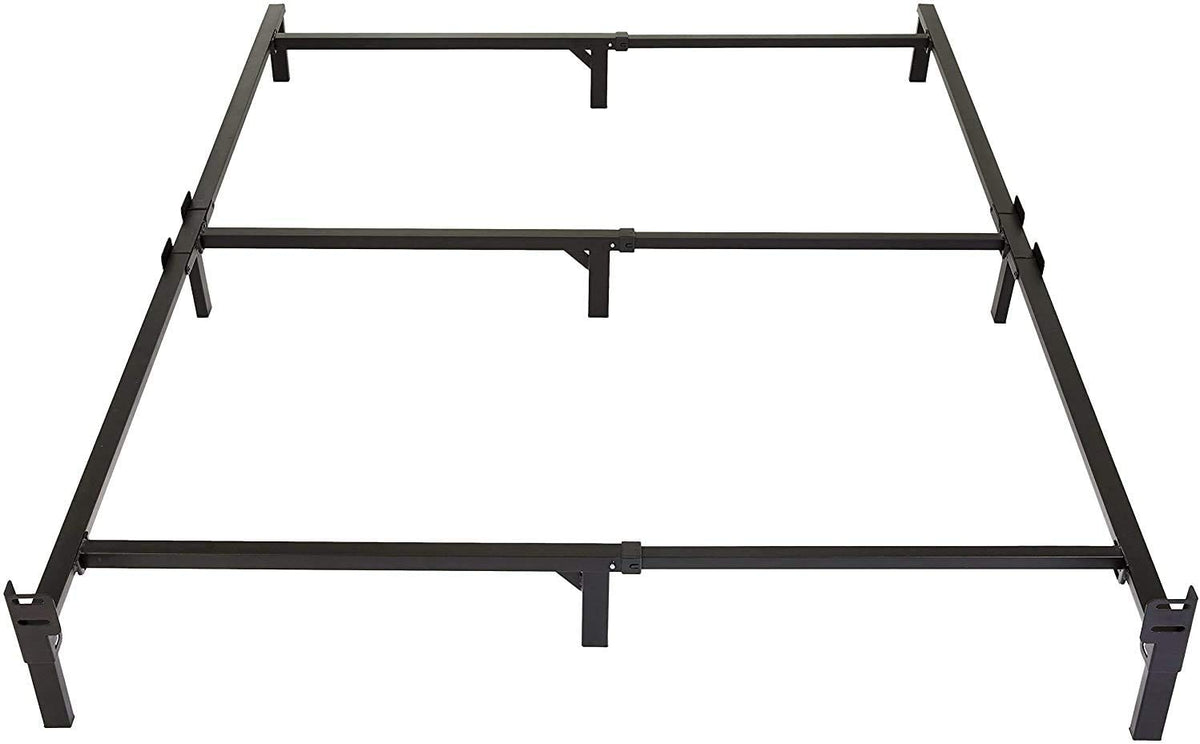 Amazon Basics metal bed frame king with 9 legs provides solid support for box spring