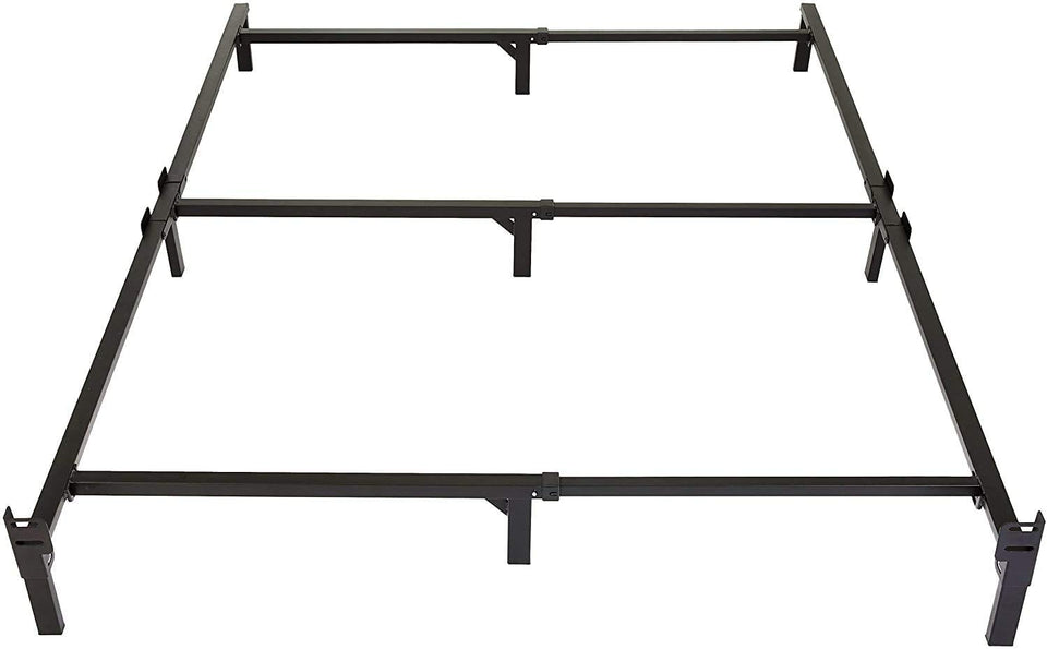 Amazon Basics metal bed frame king with 9 legs provides solid support for box spring