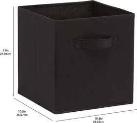 Amazon Basics open-top bin demonstrates versatile cubby use and access.