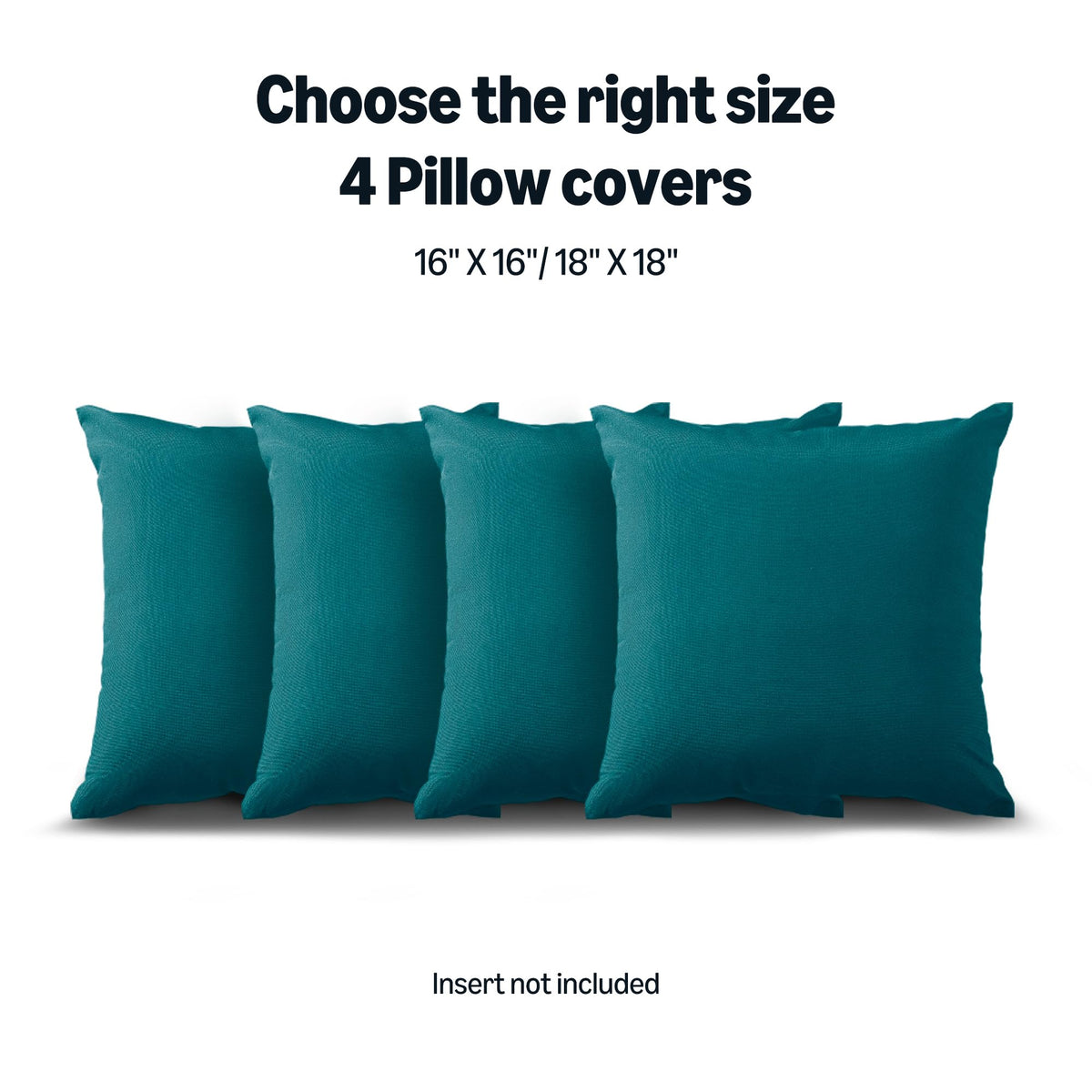 Weather-ready Amazon Basics teal pillow cover for all-weather outdoor use