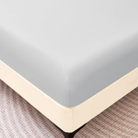 Two-pack king sheets provide easy care and color consistency in gray.
