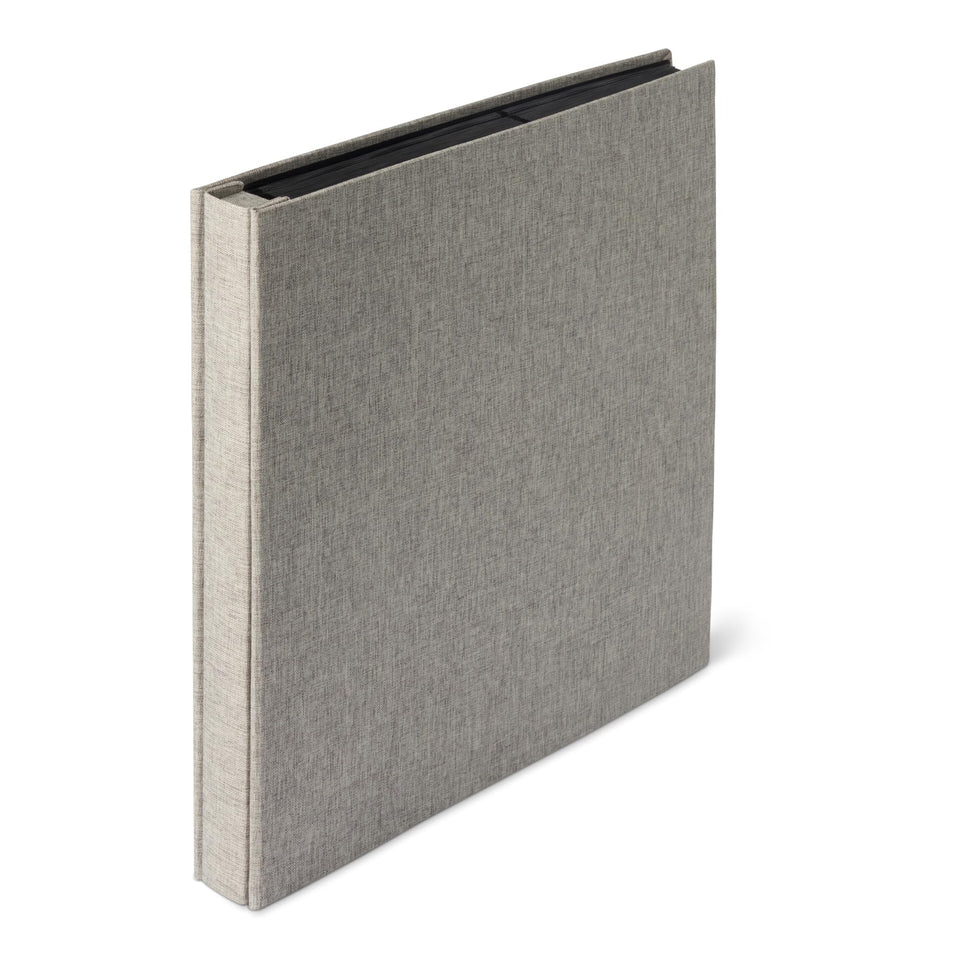 Amazon Basics photo album cover in linen texture, ready for organized memories