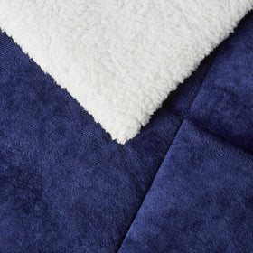Amazon Basics pillow shams navy coordinating look for a chic, complete bed setup
