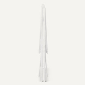 Amazon Basics pole detail highlights durable poles and rust-resistant frame