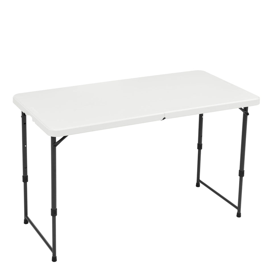 Amazon Basics portable 4-foot folding table setup for quick events