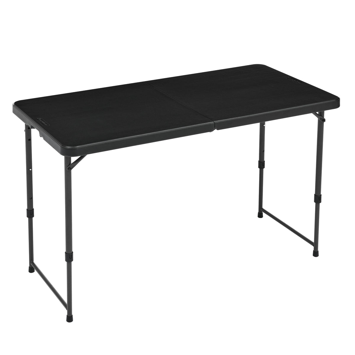 Amazon Basics portable 4 ft folding table with easy-carry handle for quick setup