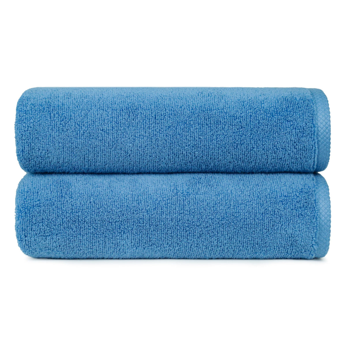Amazon Basics quick-dry towel in lake blue unfolded, 54x30 for full-body drying
