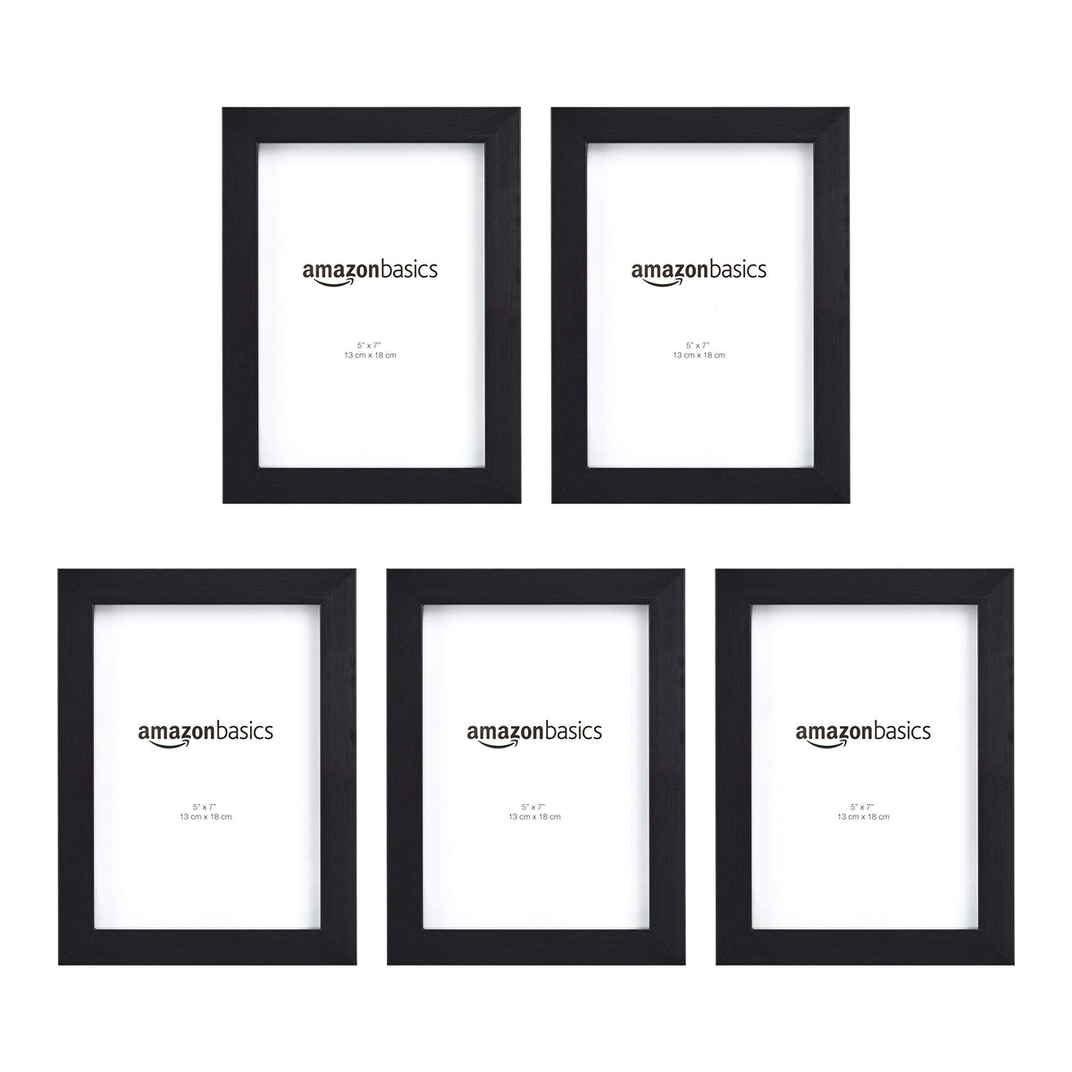 Amazon Basics rectangle frame with wall hanging hooks for easy room display.