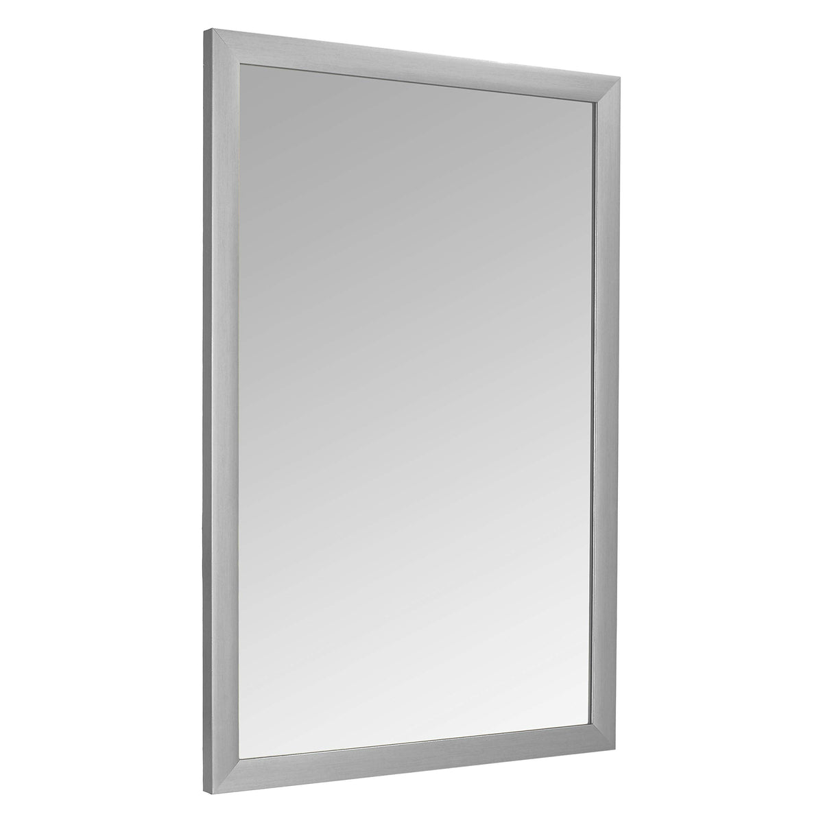 Amazon Basics rectangular mirror 24x36 with nickel frame brightens entryways