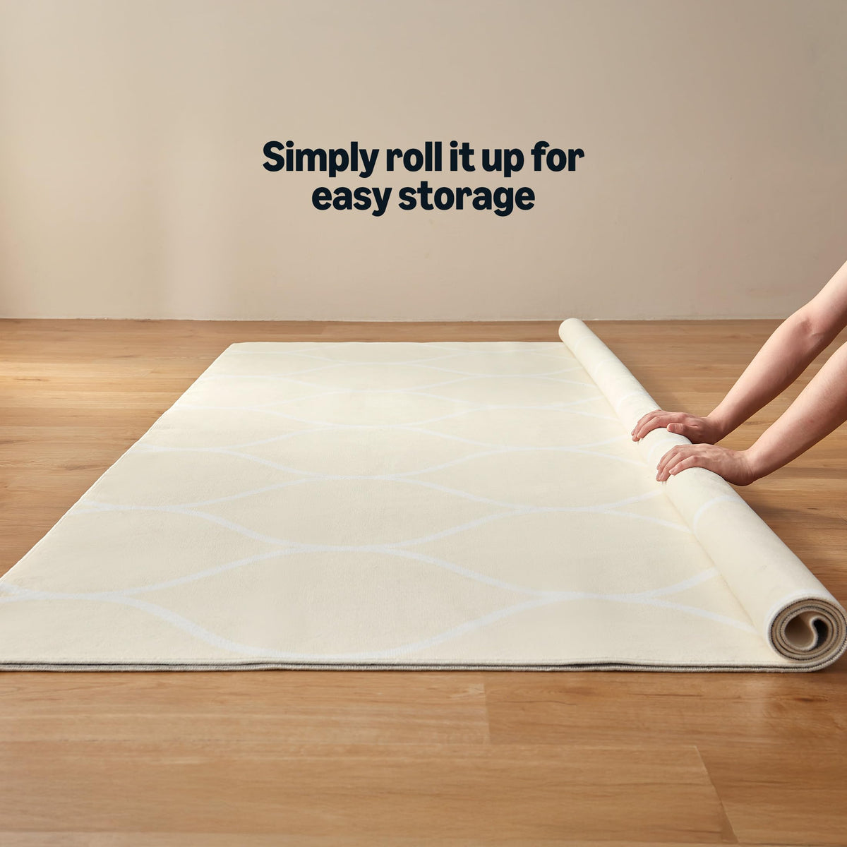 Amazon Basics rug has reinforced rubberized bottom to reduce slipping