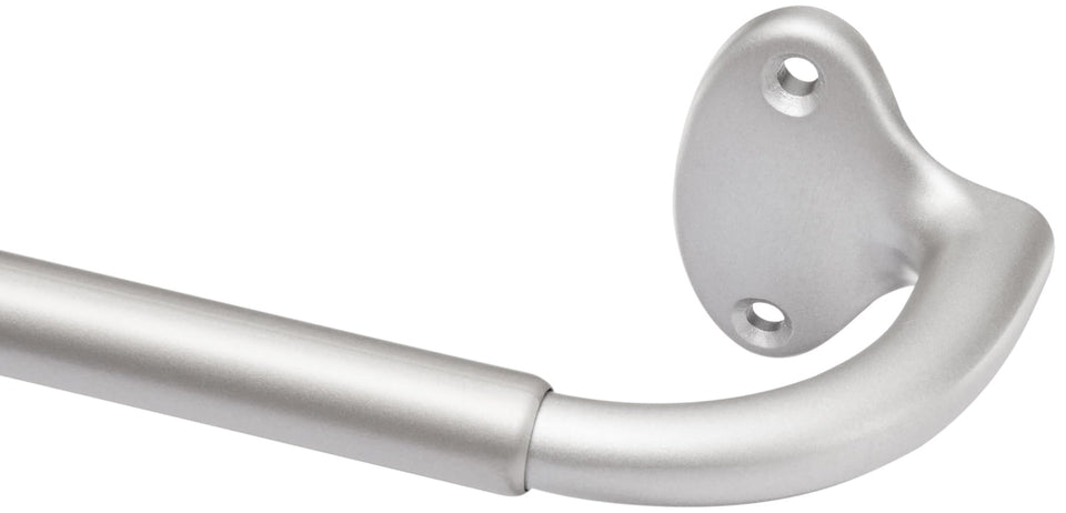 Amazon Basics curtain rod in nickel finish with 88–120 inch reach for versatile hanging