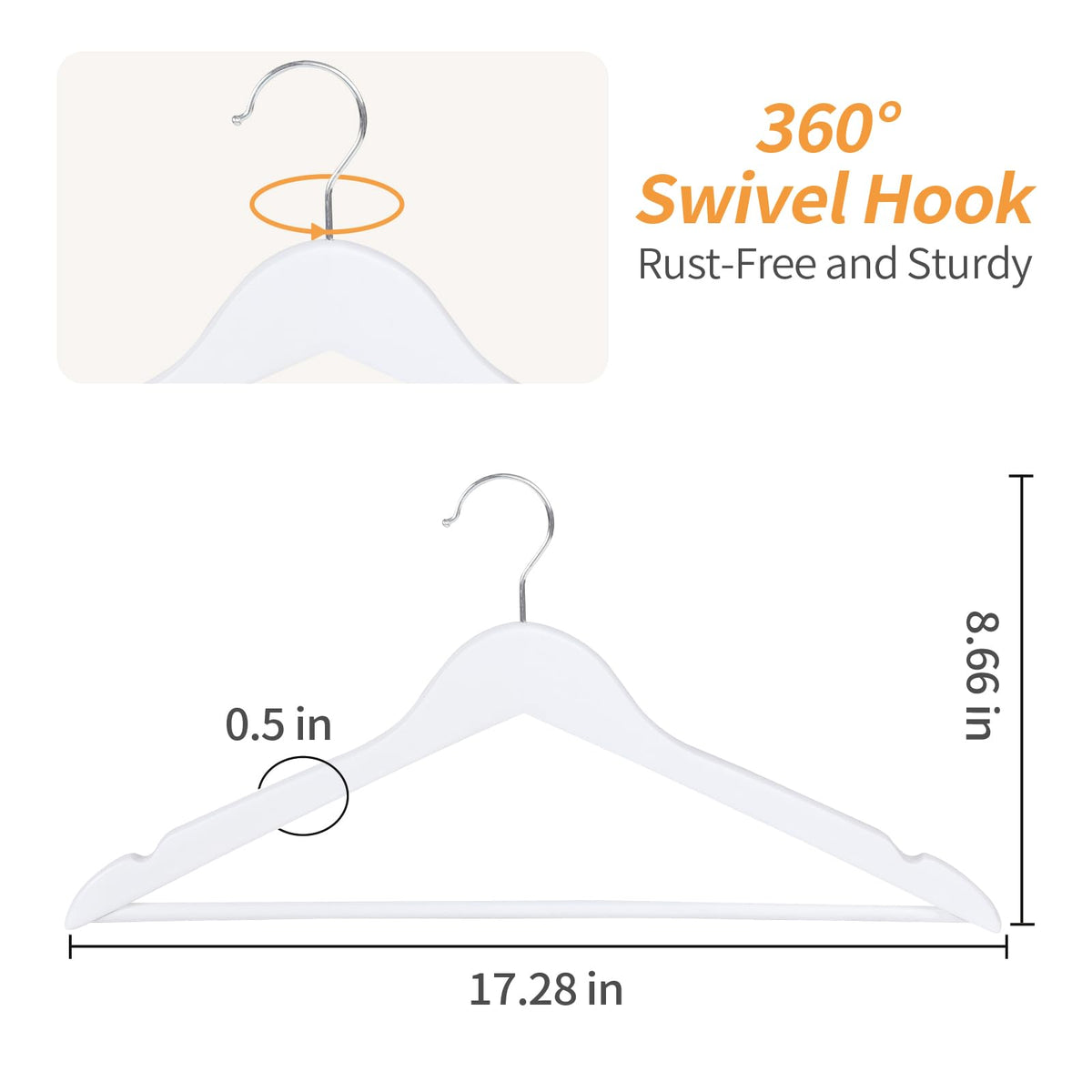 Amazon Basics contoured wooden hanger with smooth finish supports garment shape and minimizes creasing