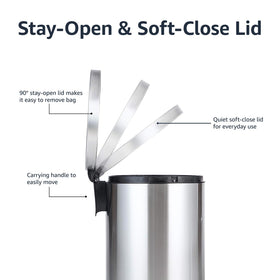 Amazon Basics brushed stainless finish hides fingerprints, keeping your kitchen clean.