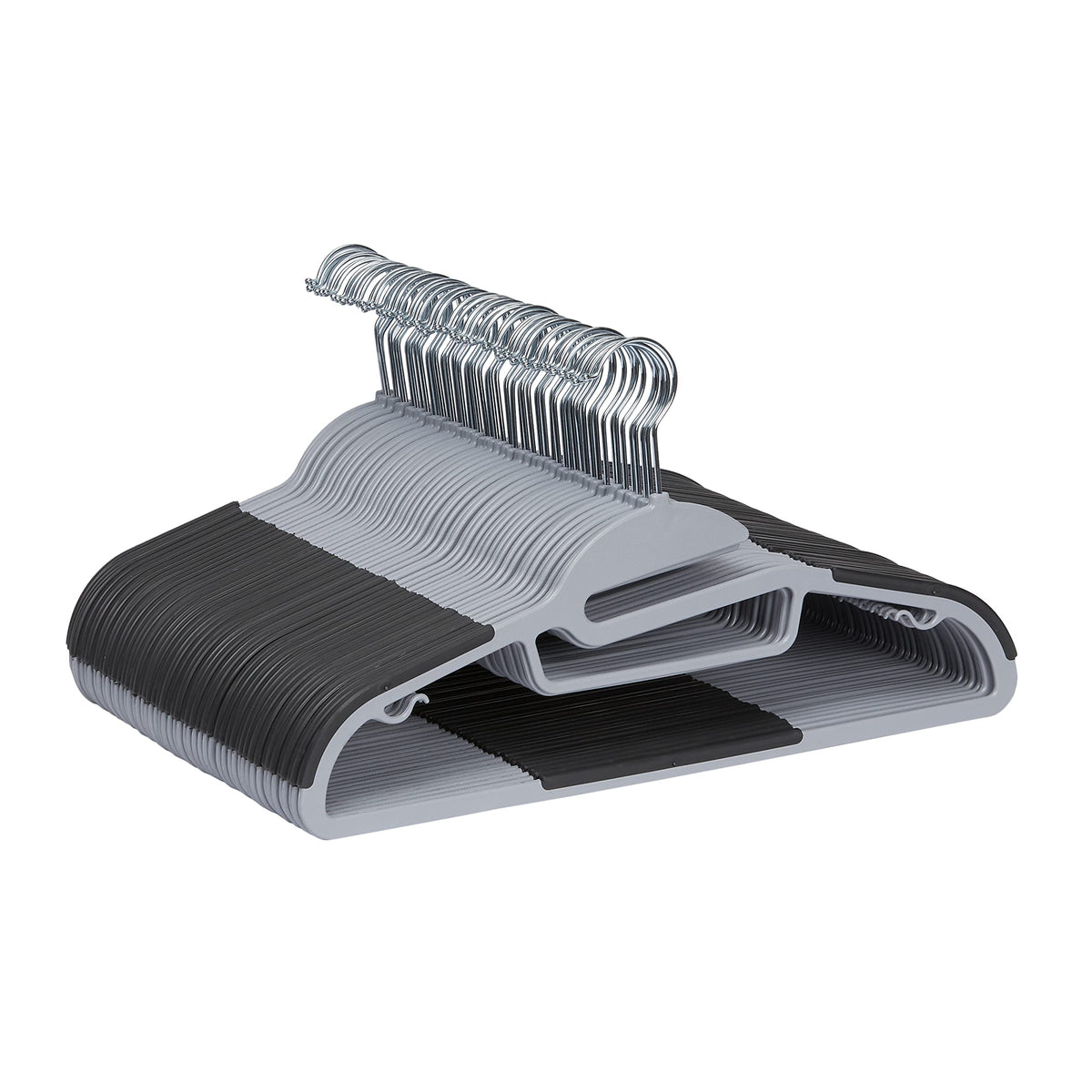 Amazon Basics space-saving hangers with 360° swivel hook organize outfits efficiently