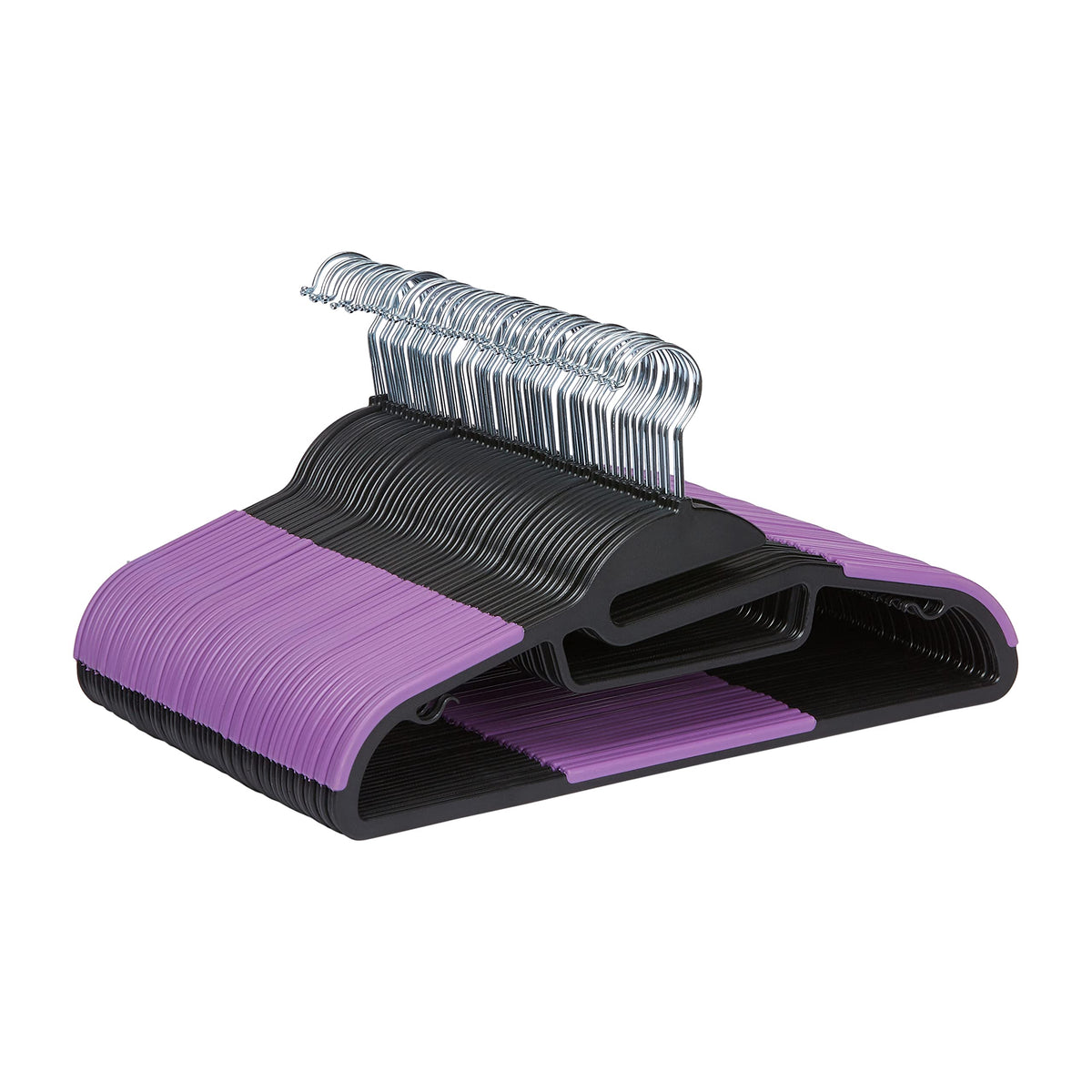 Amazon Basics space-saving hanger with nonslip grips keeps garments in place