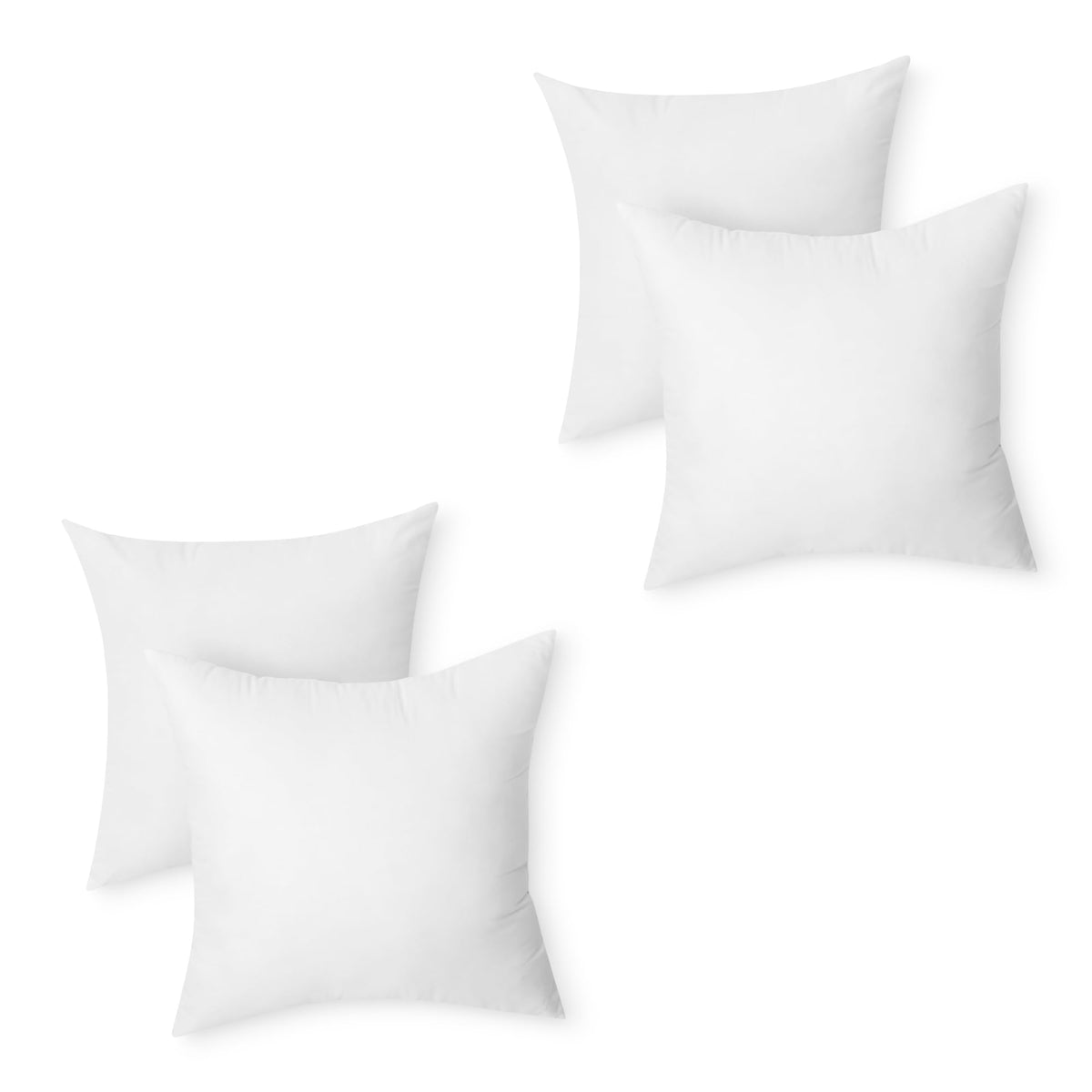 Amazon Basics square 20x20 pillow insert adds plush decor to a sofa