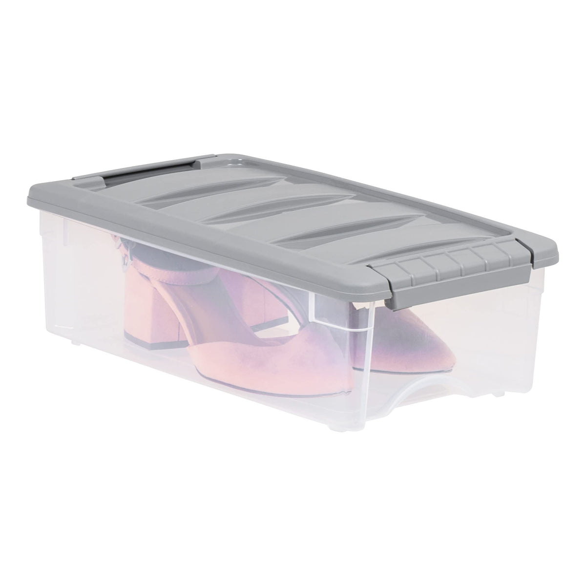 Amazon Basics stackable bins maximize space in any closet.