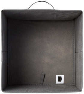 Amazon Basics storage drawer cubes shown in cubby setup for easy access.