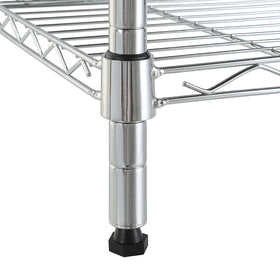 Amazon Basics steel construction, holds up to 150 lbs per shelf.