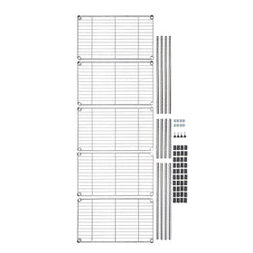 Total capacity of 1000 lb across five adjustable shelves.