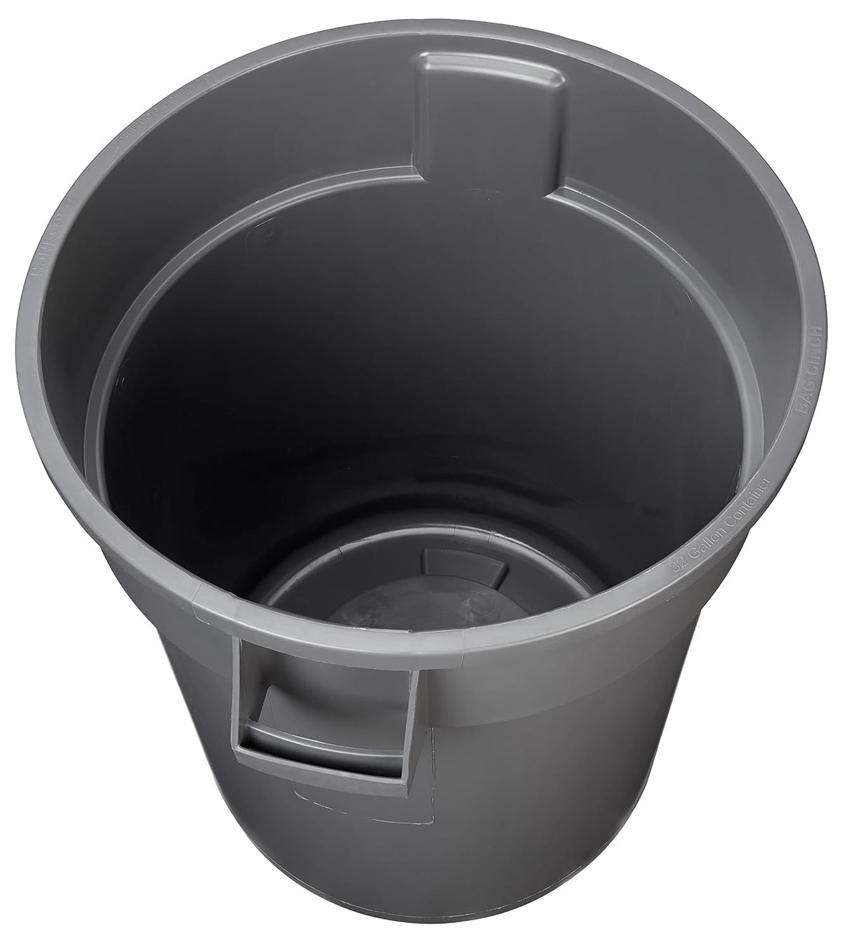 Amazon Basics trash can shown in office or school settings