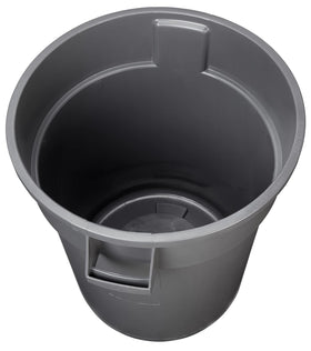 Amazon Basics trash can shown in office or school settings