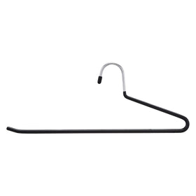Amazon Basics trouser hanger metal construction for durable closet organization.