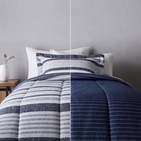 Amazon Basics twin xl comforter fabric close-up showing ultra-soft microfiber texture