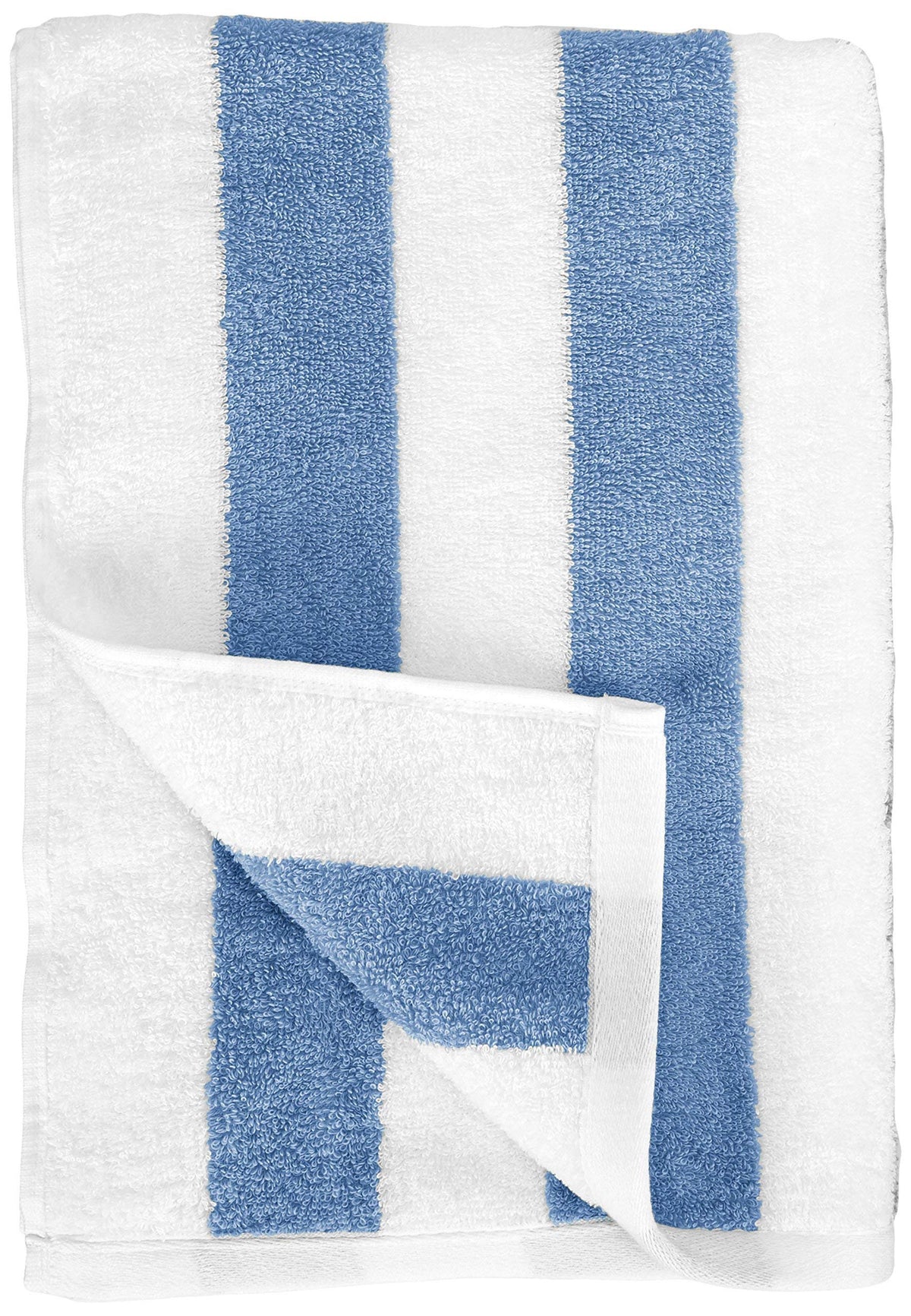 Amazon Basics two-pack towels in packaging, great value for families.