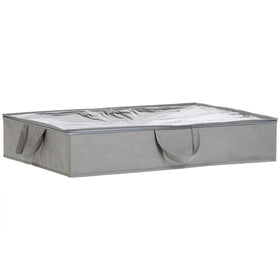 Amazon Basics under-bed storage bag with window and zipper keeps contents visible and dust-free