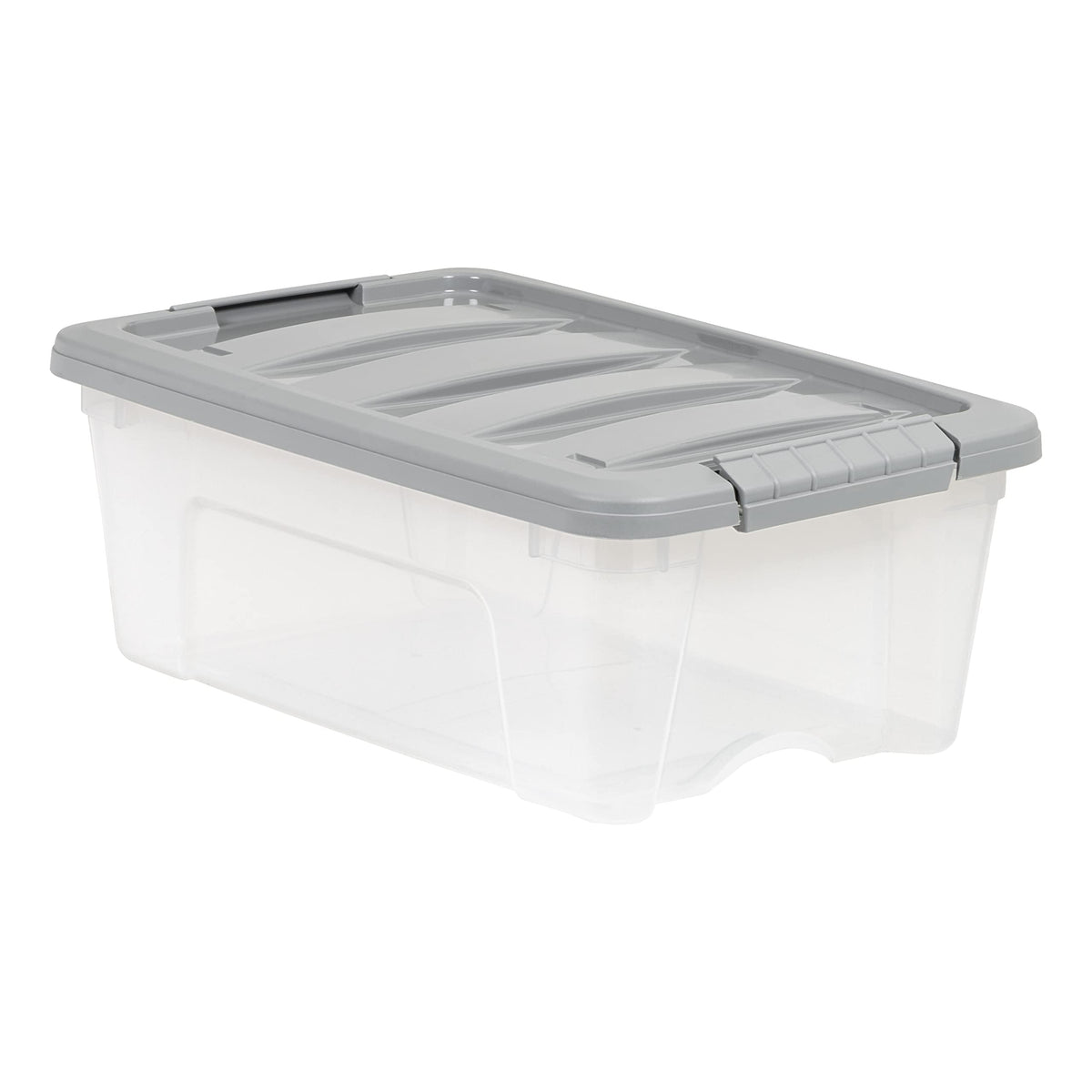 Amazon Basics latching lid keeps dust and moisture out in busy households.