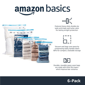 Amazon Basics large vacuum bag (32x24) ideal for towels and linens