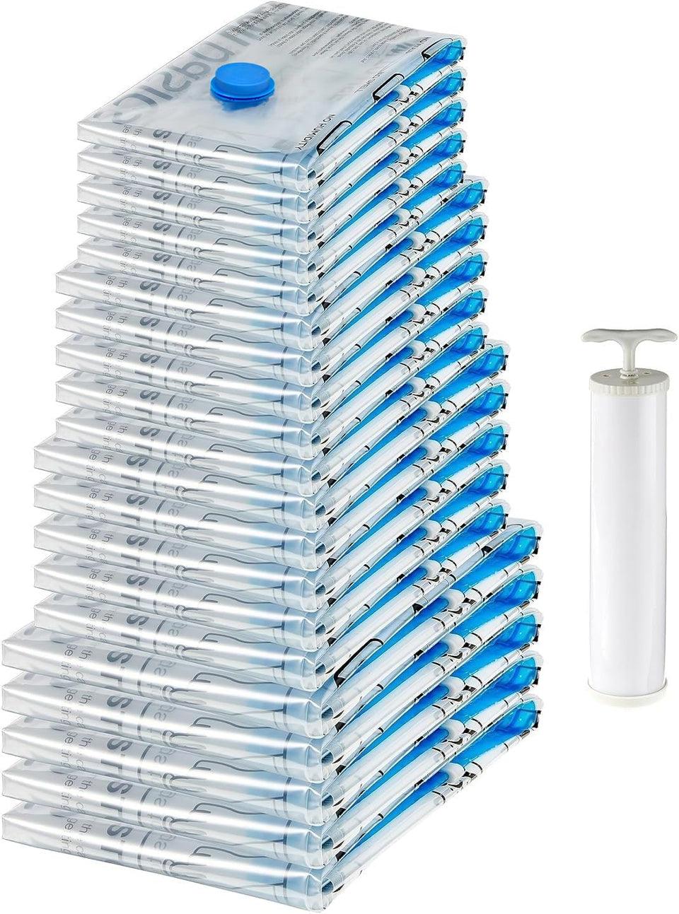 Amazon Basics vacuum storage bag with hand pump for travel