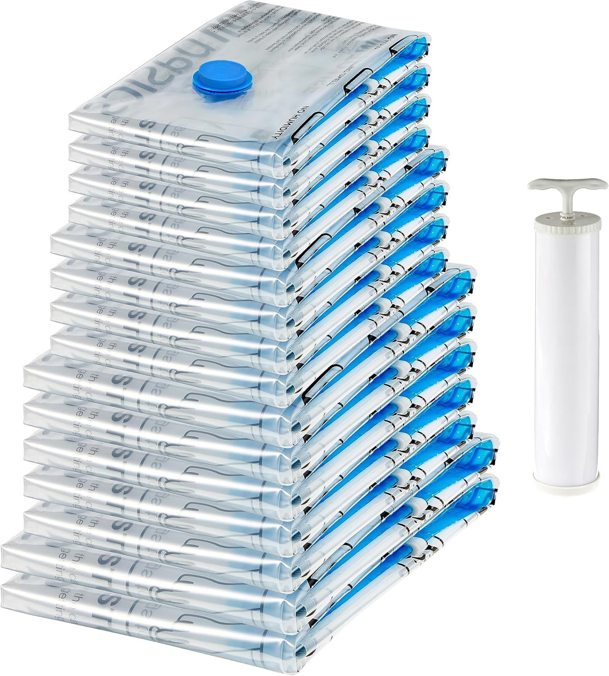 Amazon Basics vacuum storage bags packaged showing space-saving solution for seasonal wardrobes.
