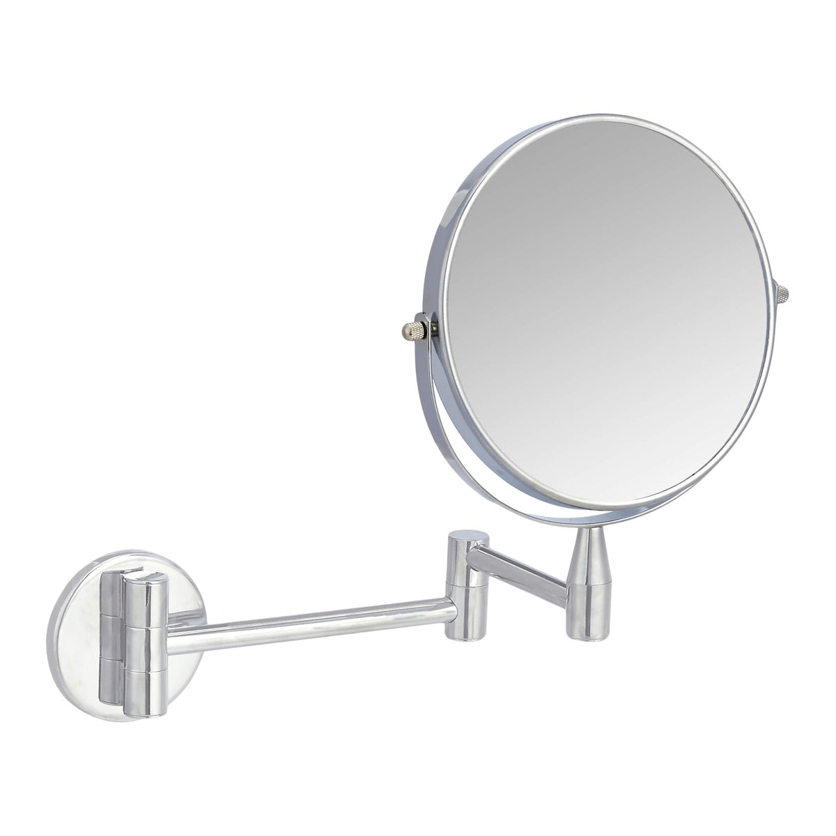 Amazon Basics wall-mount vanity mirror with 360-degree rotation for precise grooming.