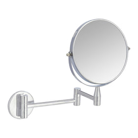 Amazon Basics wall-mount vanity mirror with 360-degree rotation for precise grooming.