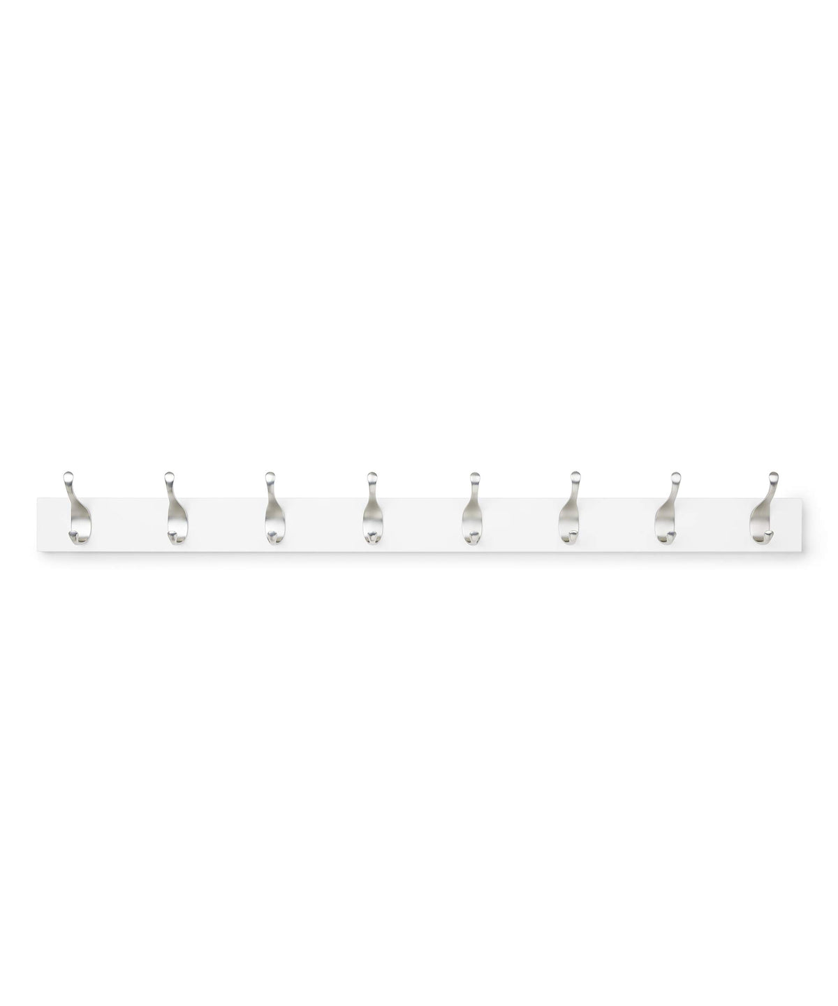 Amazon Basics wall-mounted coat rack with eight hooks keeps entryway clutter under control