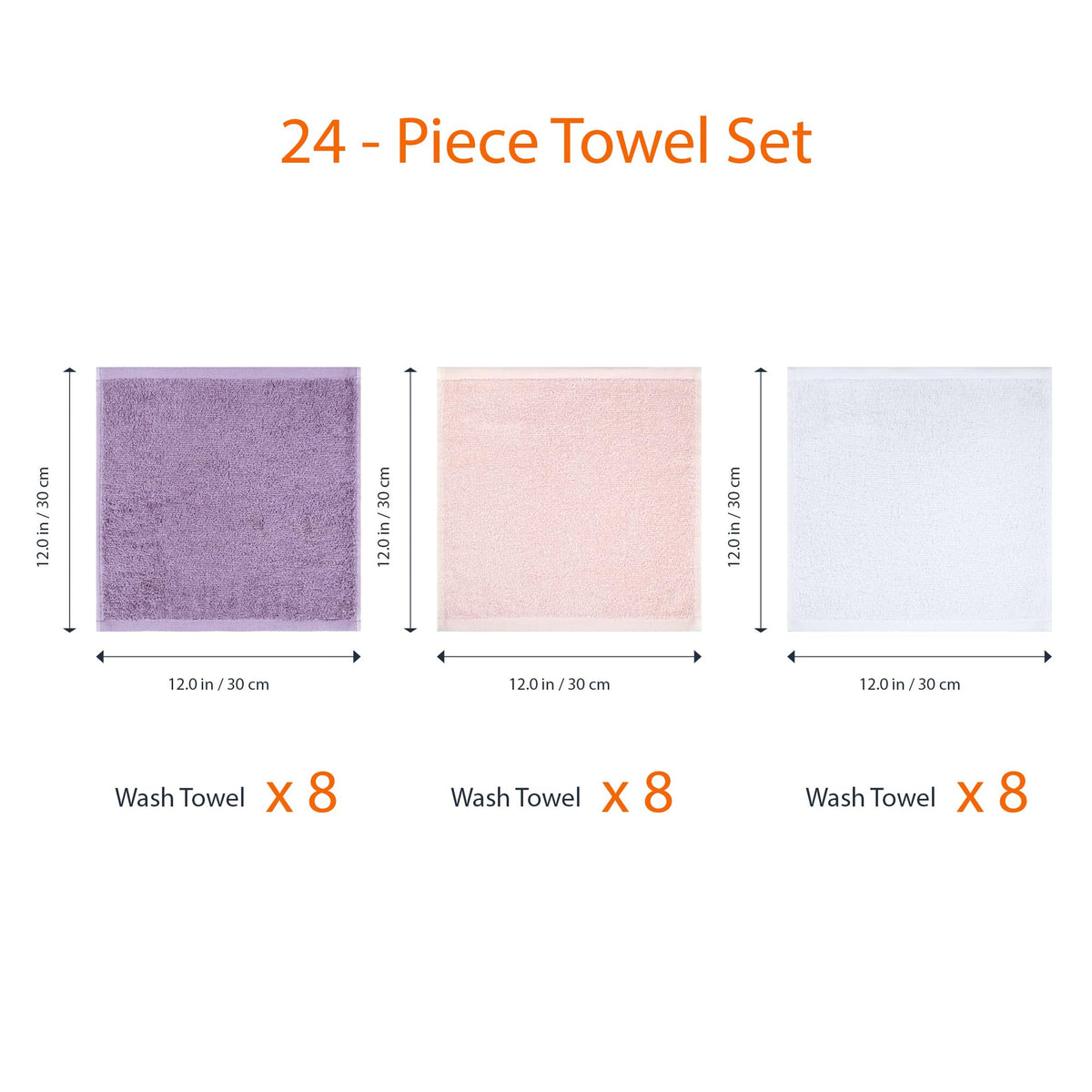Amazon Basics washcloth in lavender highlighting plush terry for gentle cleansing