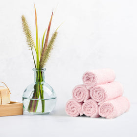 Amazon Basics 24-pack washcloths offering versatile cleaning and skincare options