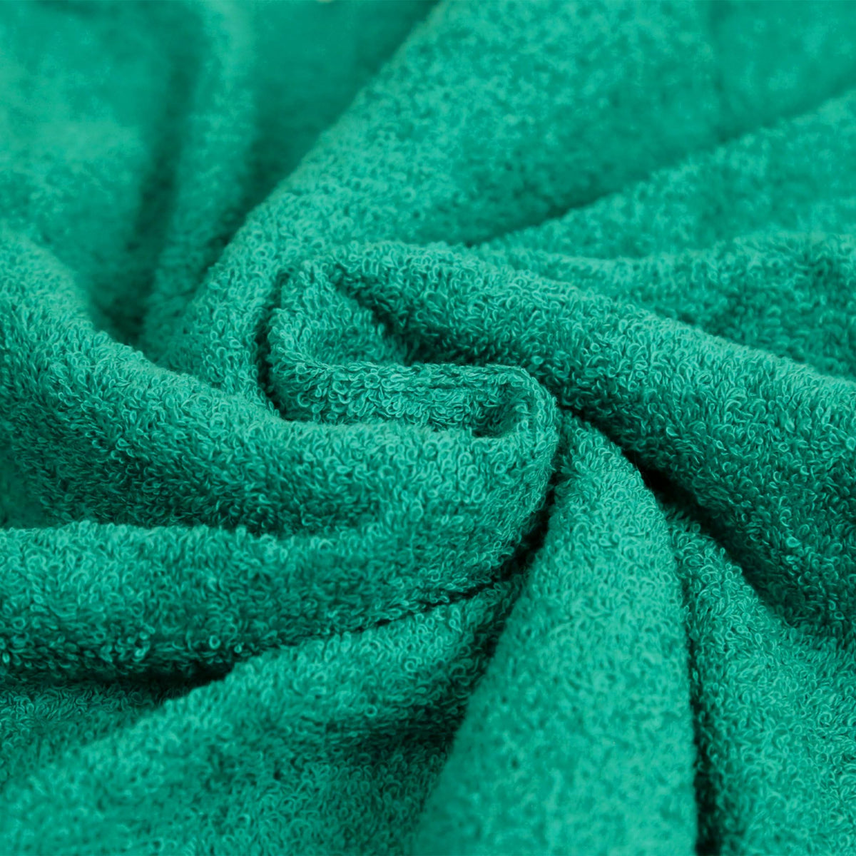 Amazon Basics washcloths teal 12x12 inches neatly stacked.
