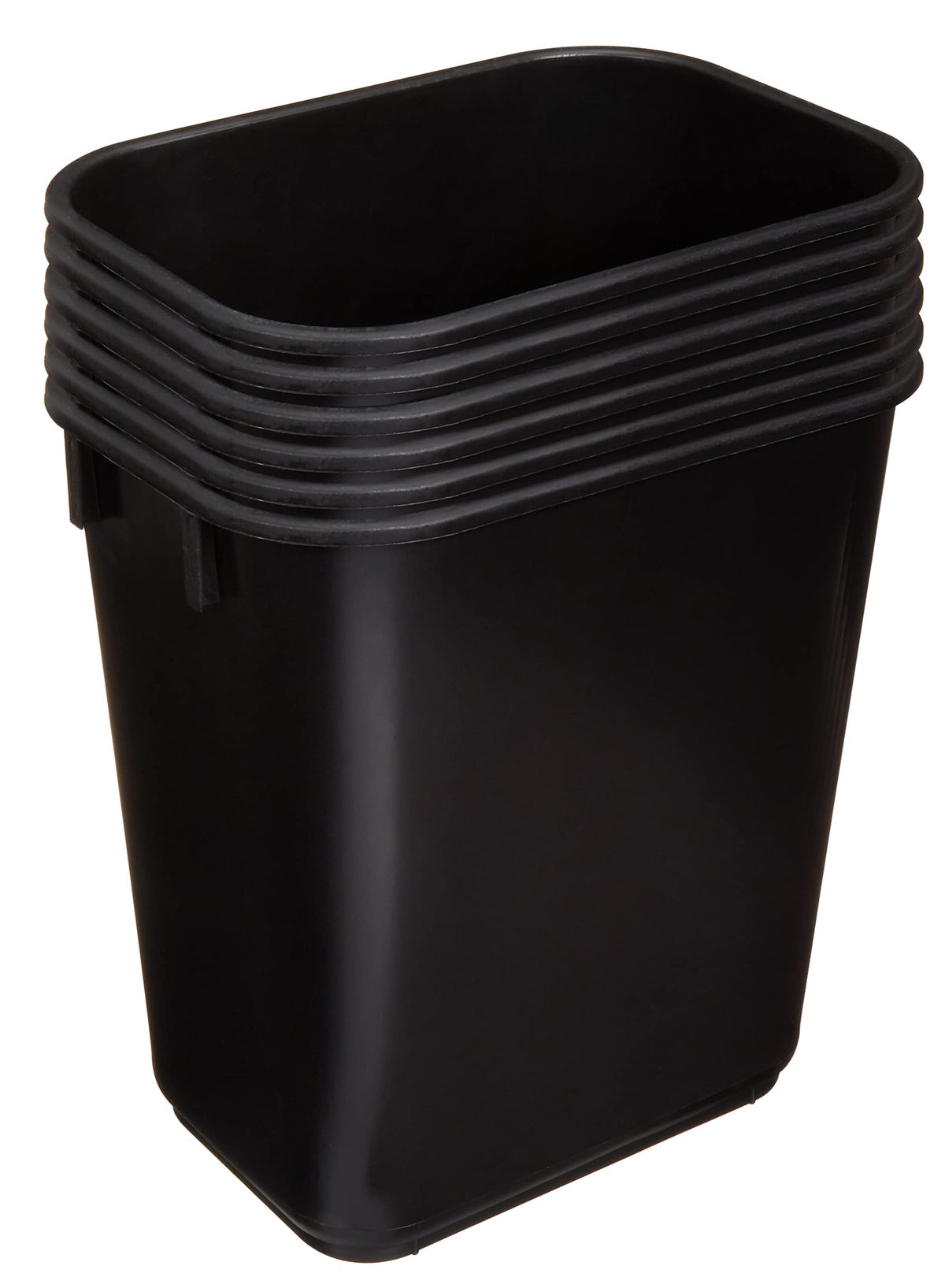 Amazon Basics wastebasket 3-gallon black smooth finish for easy cleaning