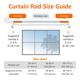 Amazon Basics wrap-around curtain rod nickel provides seamless window coverage