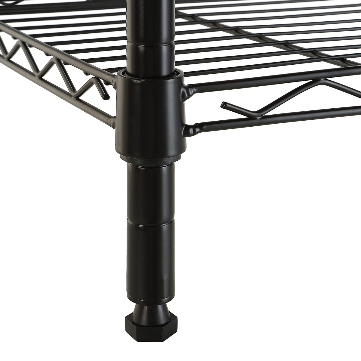 Amazon Basics 5-Shelf Tower 750-lb capacity shows strong per-shelf support for heavy items.